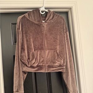 Women's Brown Velvet Jacket